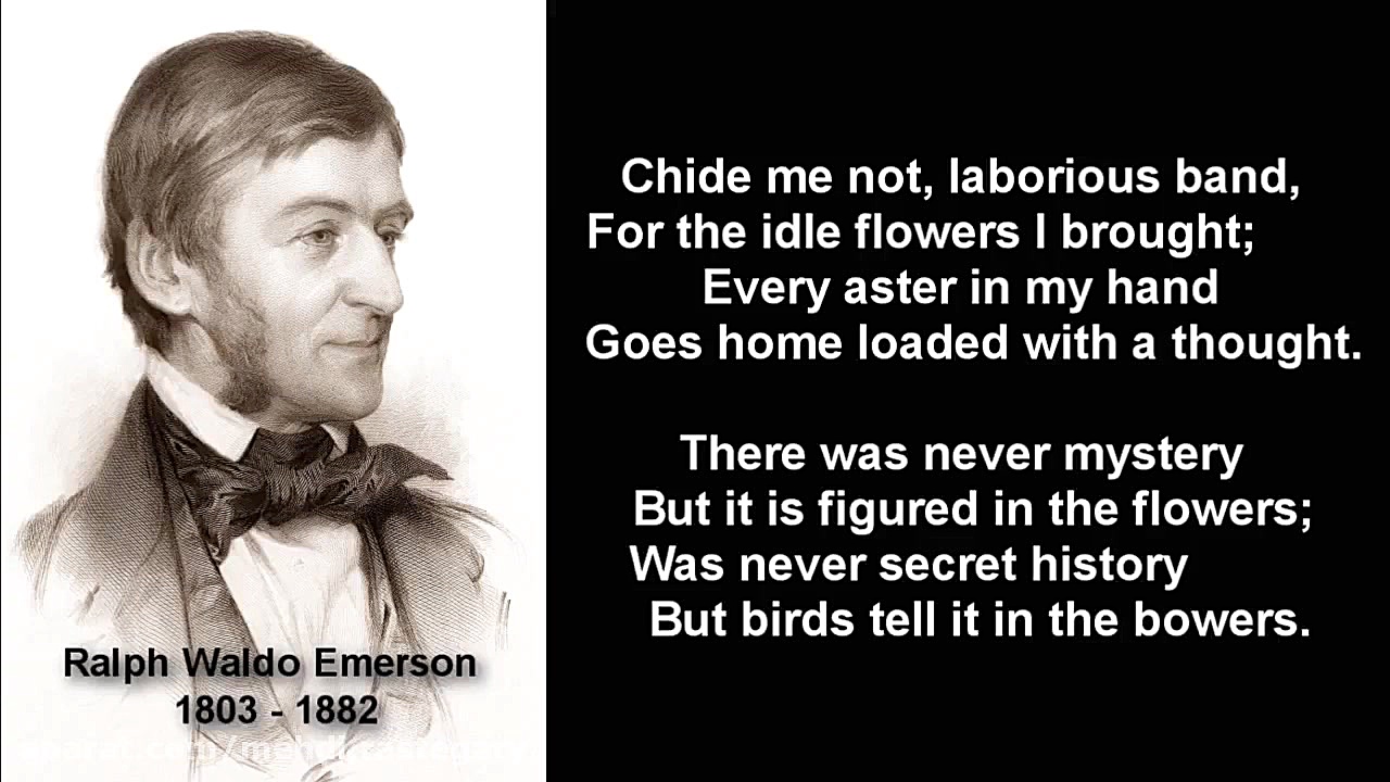 The Apology by Ralph Waldo Emerson ~ poem with text زمان76ثانیه