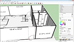 آموزش نرم افزار اسکچاپ : مدلسازی دیوار SketchUp
