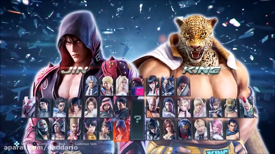 مبارزه دیدنی jin با king در بازی زیبای tekken 7