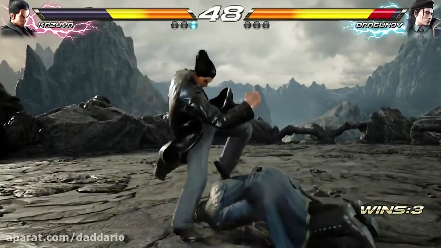مبارزه Kazuya با Dragunov در بازی اکشن Tekken 7