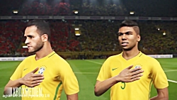 گیم پلی جدید pes2018 بازی بین برزیل و لیورپول