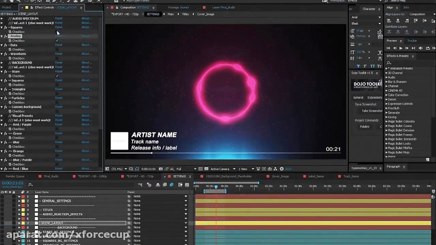 ultimate audio spectrum free download after effects cc