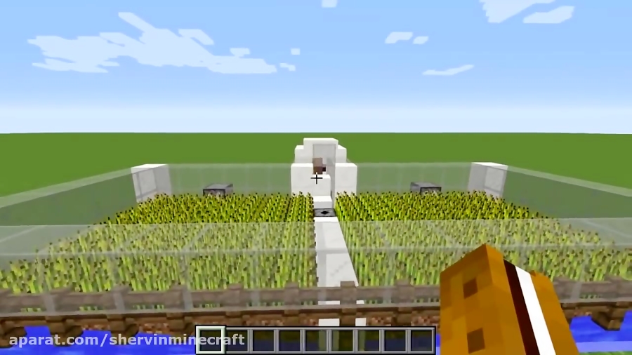 Minecraft Tutorial - Automatic Wheat Farm - Automatic Replanting!(Minecraft 1.12 )