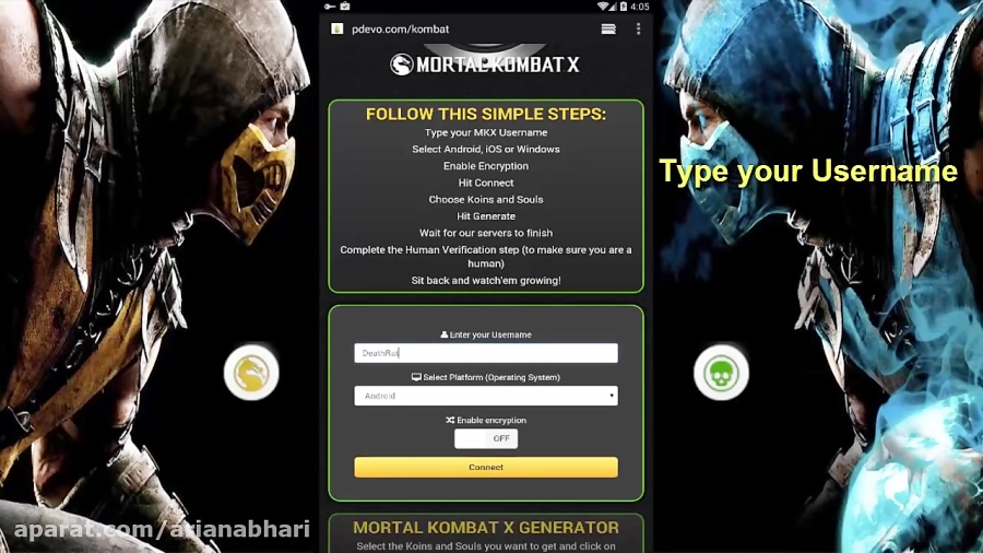 چیت کد Mortal Kombat iOS Android