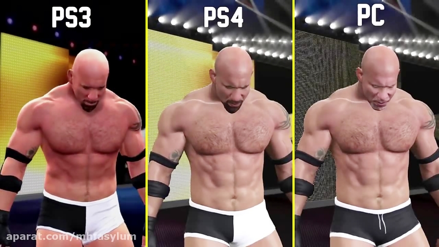 WWE2K17 | مقایسه کیفیت بازی در PS3, PS4 و PC