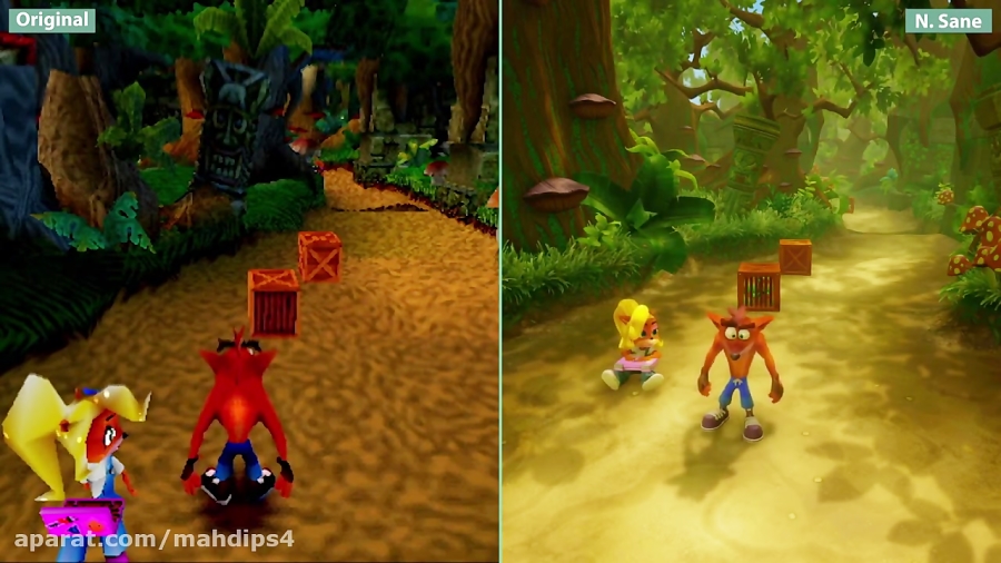 Crash Bandicoot 2 ndash; PS1 ( 1997 ) vs. ( 2017 ) PS4 Graphics