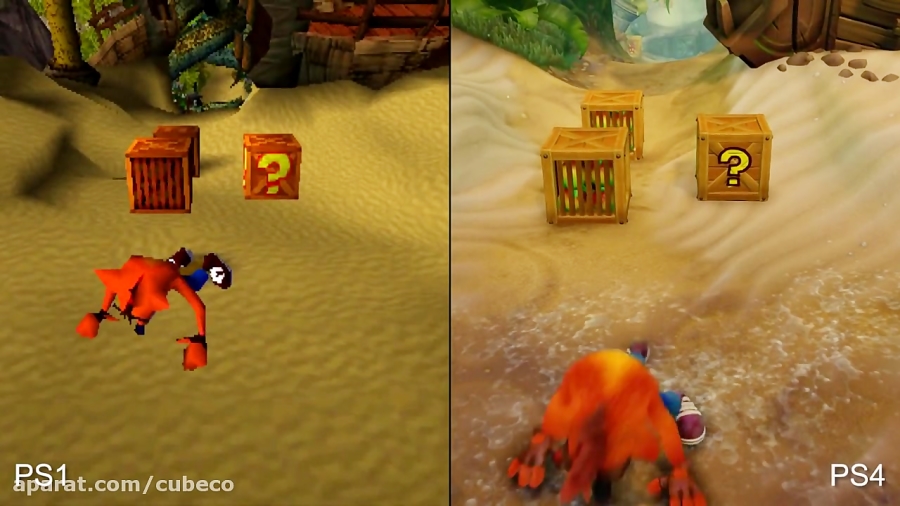 مقایسه بازی کرش بندیکوت روی PS4 و PS1