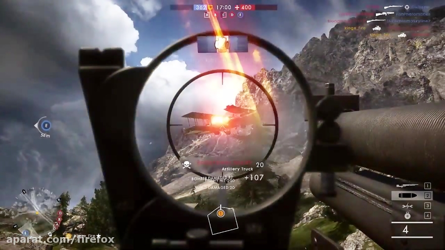 زدن هواپیما با ضدتانک در Battlefield 1