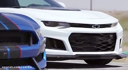 درگ کامارو zl1 با فورد موستانگ...