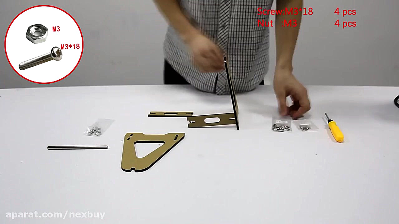 3D Printer Instruction--The Newest Anet A8 3D Printer Assembly Video 2 لیفت ابرو