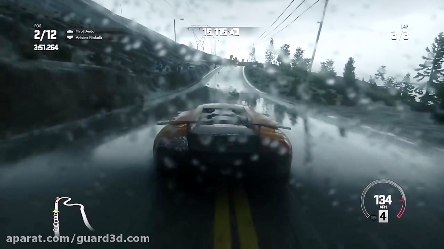 گیم پلی هوای بارانی DRIVECLUB روی PS4 Pro