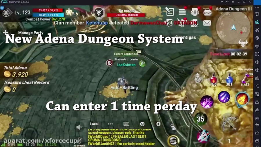 Lineage 2 Revolution Adena Dungeon New System