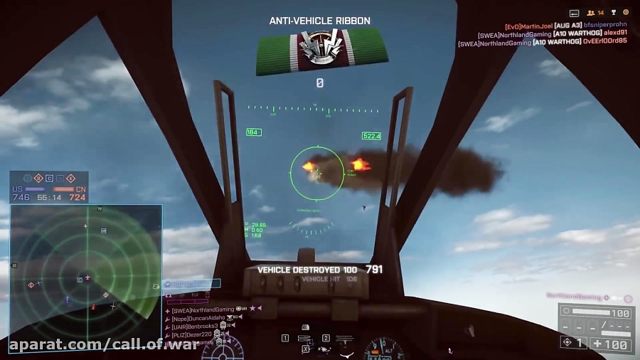 گیم پلی زیبا از بازی بتلفیلد 4 خلبان حرفه ای (آنلاین)