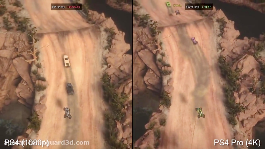 عملکرد Mantis Burn Racing روی PS4 Pro و PS4