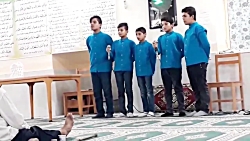 اجرای زنده گروه سرود نجم الثاقب شهر بادوله