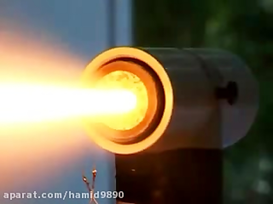 D125 Model Rocket Engine Burn, Slow Motion