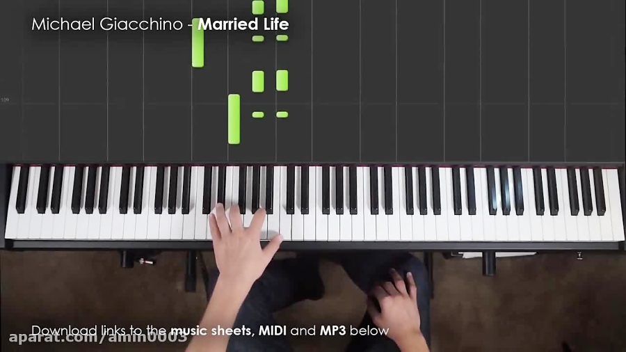 Pixar's Up - Married Life (Piano Cover) [easy] پیانو