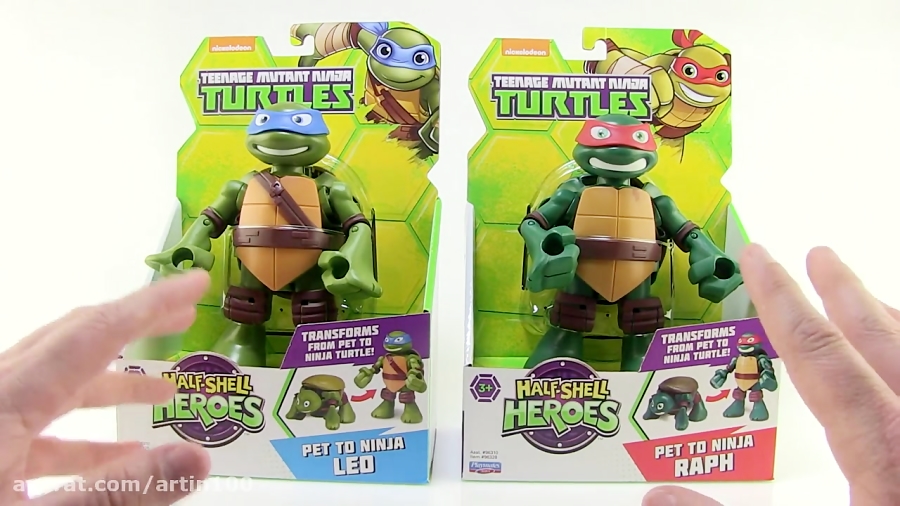 Half-Shell Heroes Pet Turtles to Ninja Turtle Teenage Mutant Ninja Turtles Figures Video Review