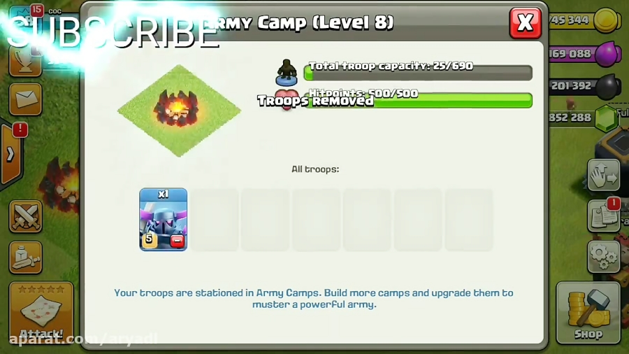 Clash Of Clan - Giant Cannon Vs Coc All Troops?!?