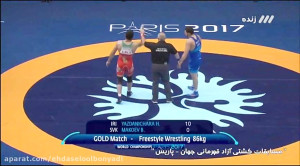 کشتی کم نظیر حسن یزدانی با ماک...