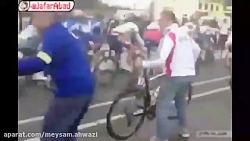 عوض کردن دوچرخه در مسابقه دوچر...