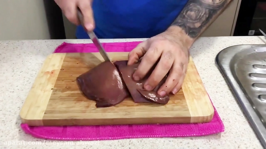 اموزش خوشمزه ترین كباب جگر (جگر كفن پیچ)