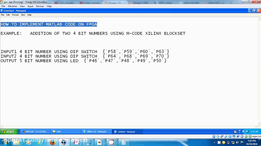 system generator , how to implement MATLAB code on FPGA