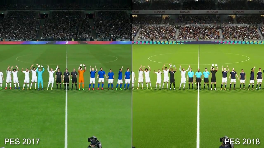 مقایسه گرافیک بازی PES 2018 vs 2017