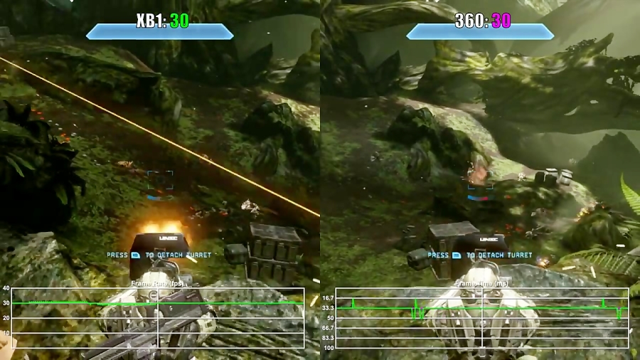 مقایسه فریم ریت بازی Halo 4 XO vs X360
