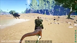 گیم پلی خودم از Ark Survival Evolved شکار با Raptor 2