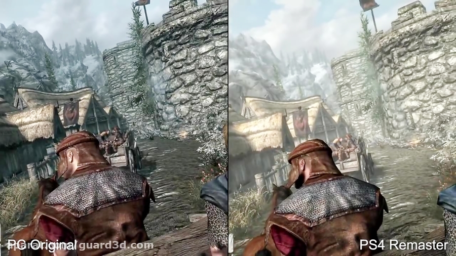 مقایسه گرافیک Skyrim: Remaster نسخه PS4 و PC