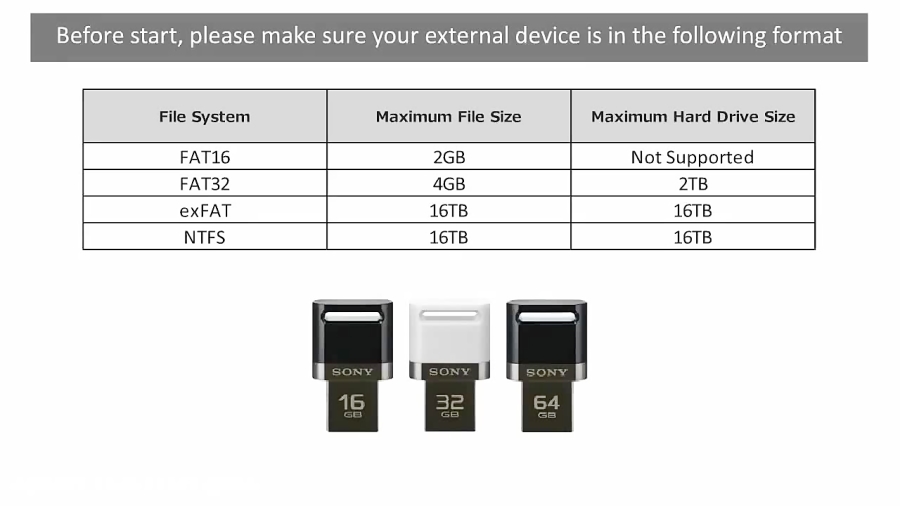 How to playback video via USB...