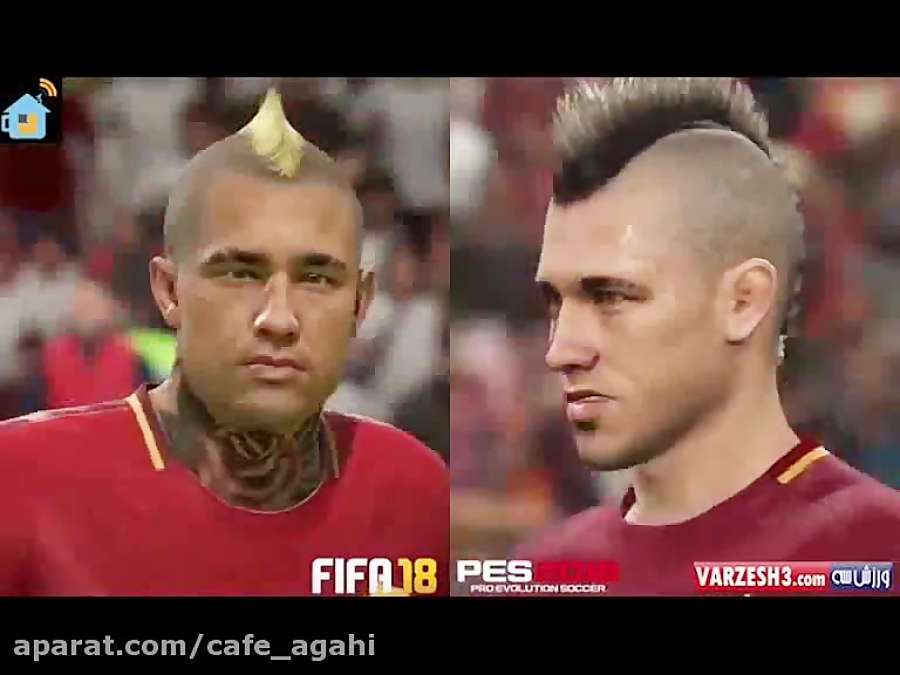 تفاوت مدل موی بازیکنان در PES18 و FIFA18