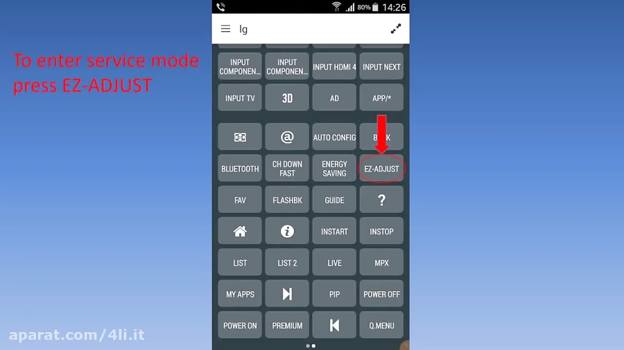 LG TV Hidden Secret Service Menu/Mode with your Smartphone