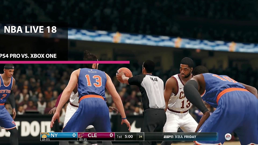 مقایسه گرافیک بازی NBA Live 18 PS4 vs PS4 Pro vs XO