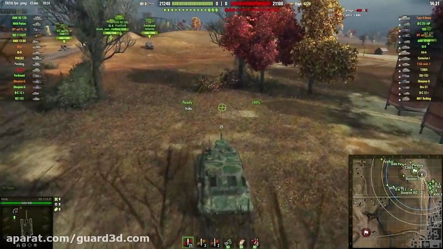 World of Tanks: تانک WZ - 111G FT - 7 Kills 9K Damage