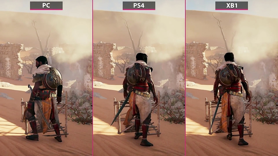 مقایسه گرافیک Assassins Creed Origins PC vs PS4 vs XO