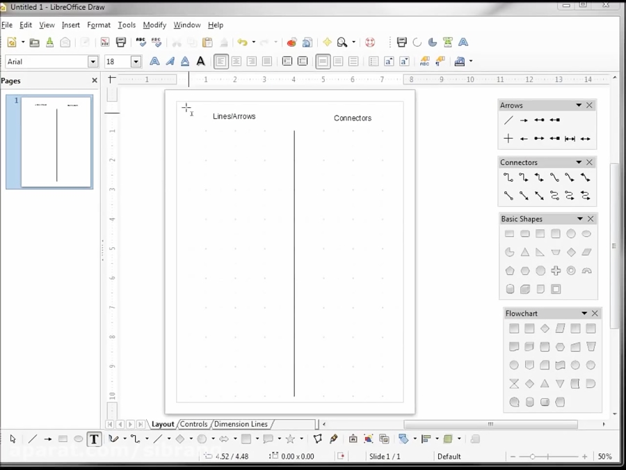 LibreOffice Draw (21) Lines and Connectors