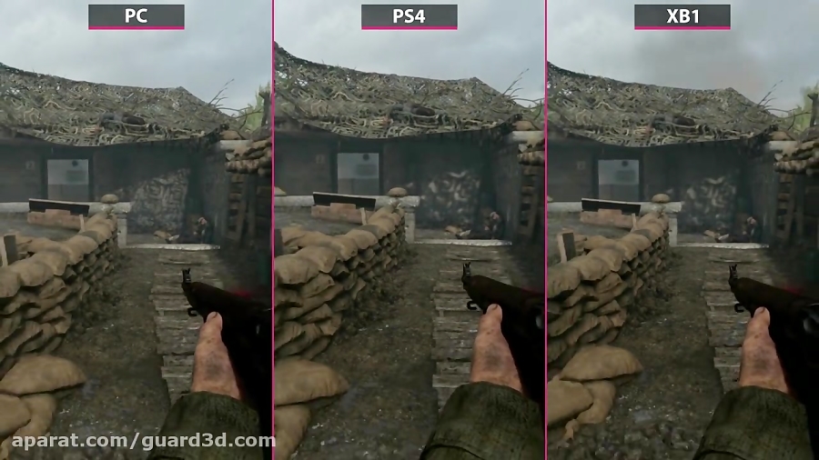 گرافیک Call of Duty WWII روی PC vs. PS4 vs. Xbox One