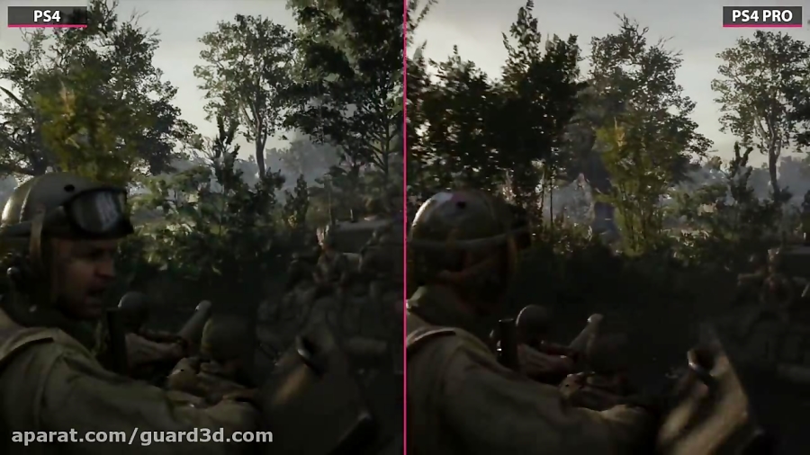 گرافیک Call of Duty WWII روی PS4 vs. PS4 Pro 4K