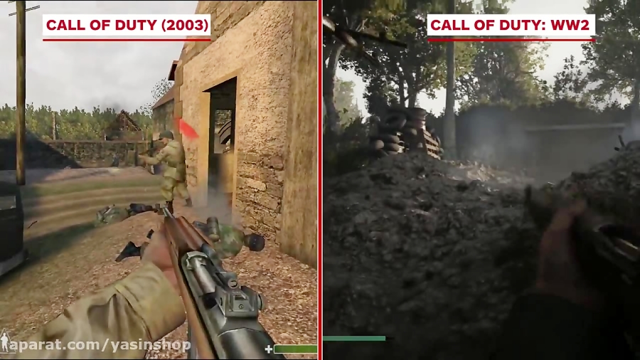 مقایسه گرافیکی Call of Duty 2003 و Call of Duty: WW2