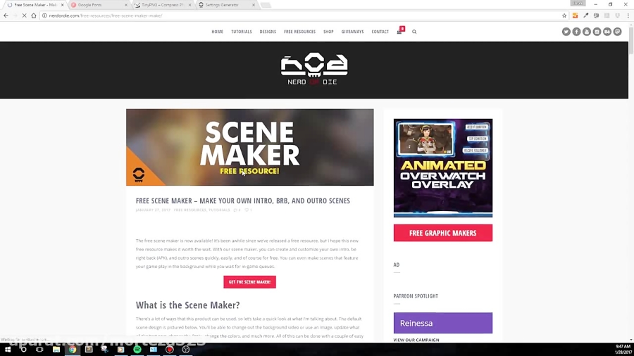 FREE SCENE MAKER - Make Custom Intro, Outro, and BRB Scenes for Twitch, YouTube Gaming, and More!