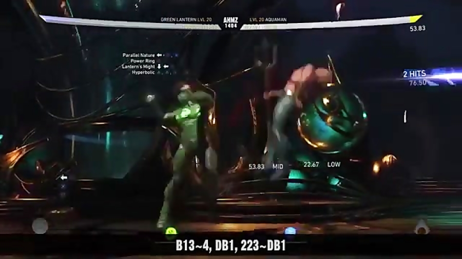 کومبو های شخصیت green lantern در injustice 2