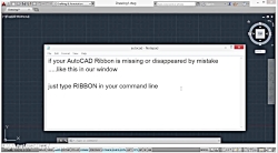 Autocad Ribbon Missing|How to Activate Ribbon on AutoCAD|SOLVED