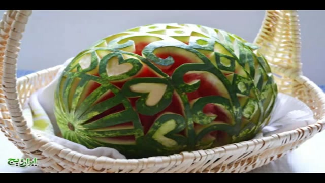 تزیین هندونه شب یلدا زمان155ثانیه