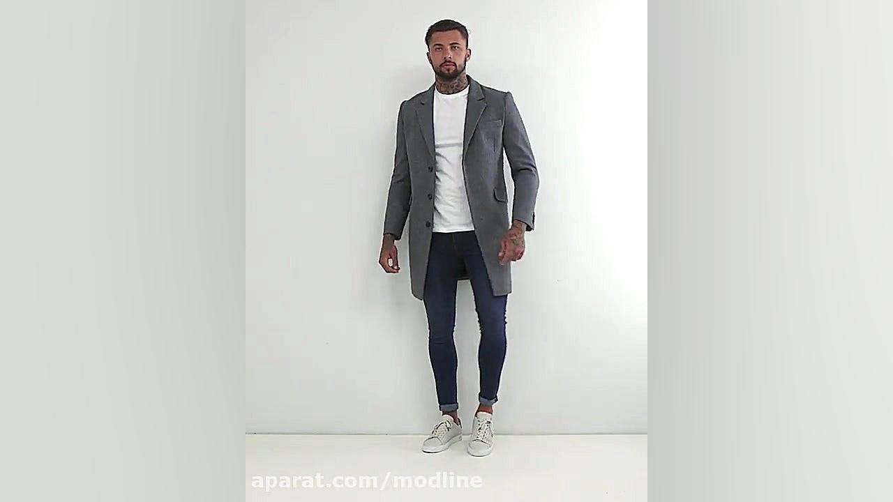 Catwalk اورکت مردانه ASOS Wool Mix Overcoat زمان7ثانیه
