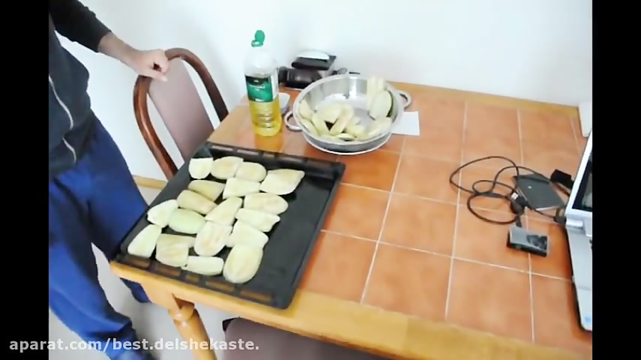 How To Fry EggPlant Without Oil آموزش سرخ کردن بادمجان بدون نیاز به روغن