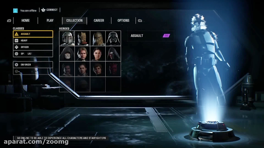 ویدیو شخصی سازی شخصیت در Star Wars Battlefront 2