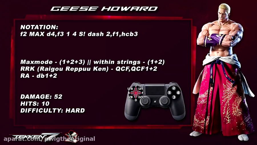 Tekken 7: Geese Howard Staple Combos