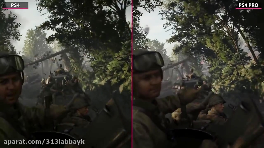Call of Duty WWII ndash; PS4 vs. PS4 Pro 4K Mode Graphics Comparison